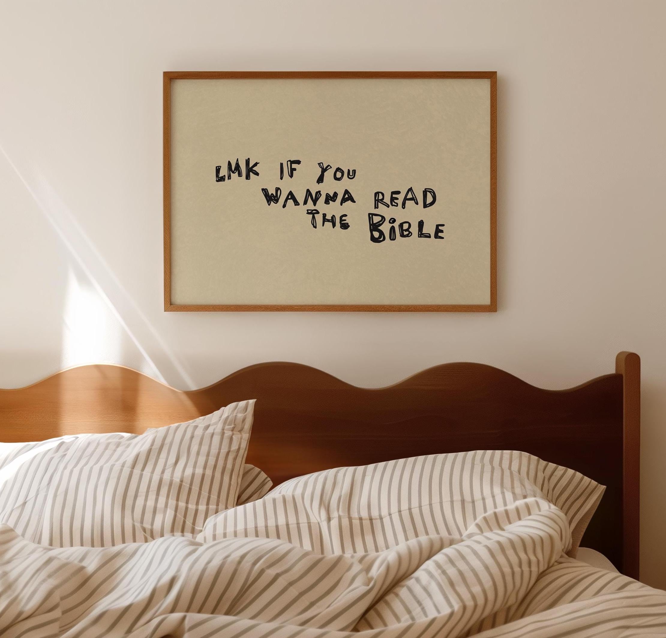 Funny Bible Print: Trendy Christian Wall Art (Digital Download, Horizontal)