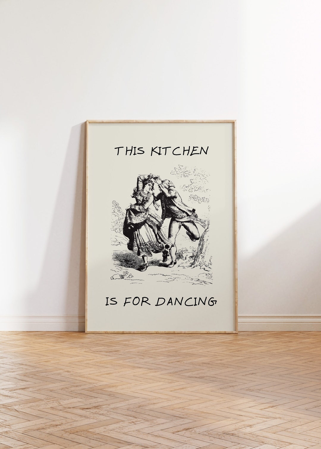 Vintage Kitchen Print Aesthetic Kitchen Decor Vintage Dancing - Etsy
