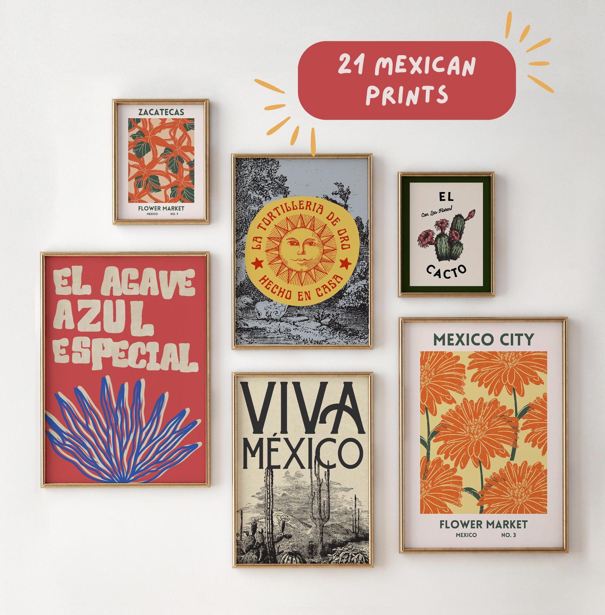 Mexican Art Print Bundle, Vintage Mexico Posters (digital Download
