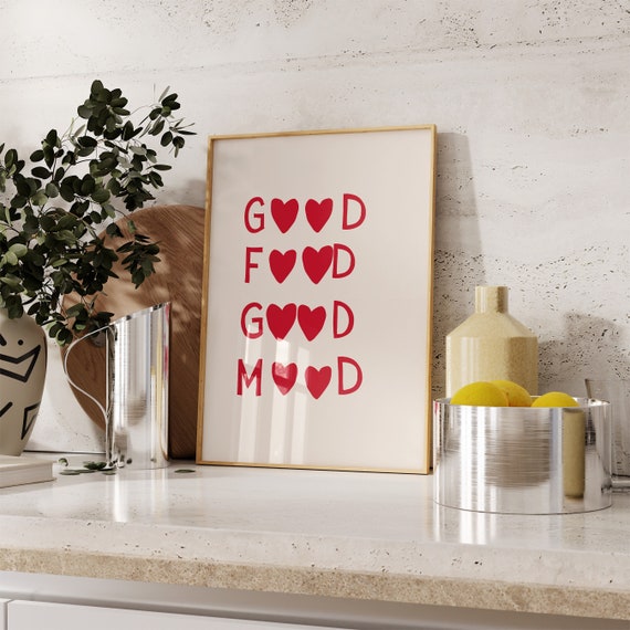 set of 6 baking kitchen prints | cute kitchen decor |... Cute Kitchen Wall Quotes