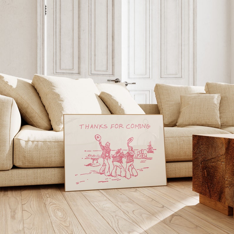 Thanks For Coming Print Vintage Sailor Poster Trendy Living Room Decor Cute Quote Art Aesthetic Horizontal Print Digital Download 1 Print image 7
