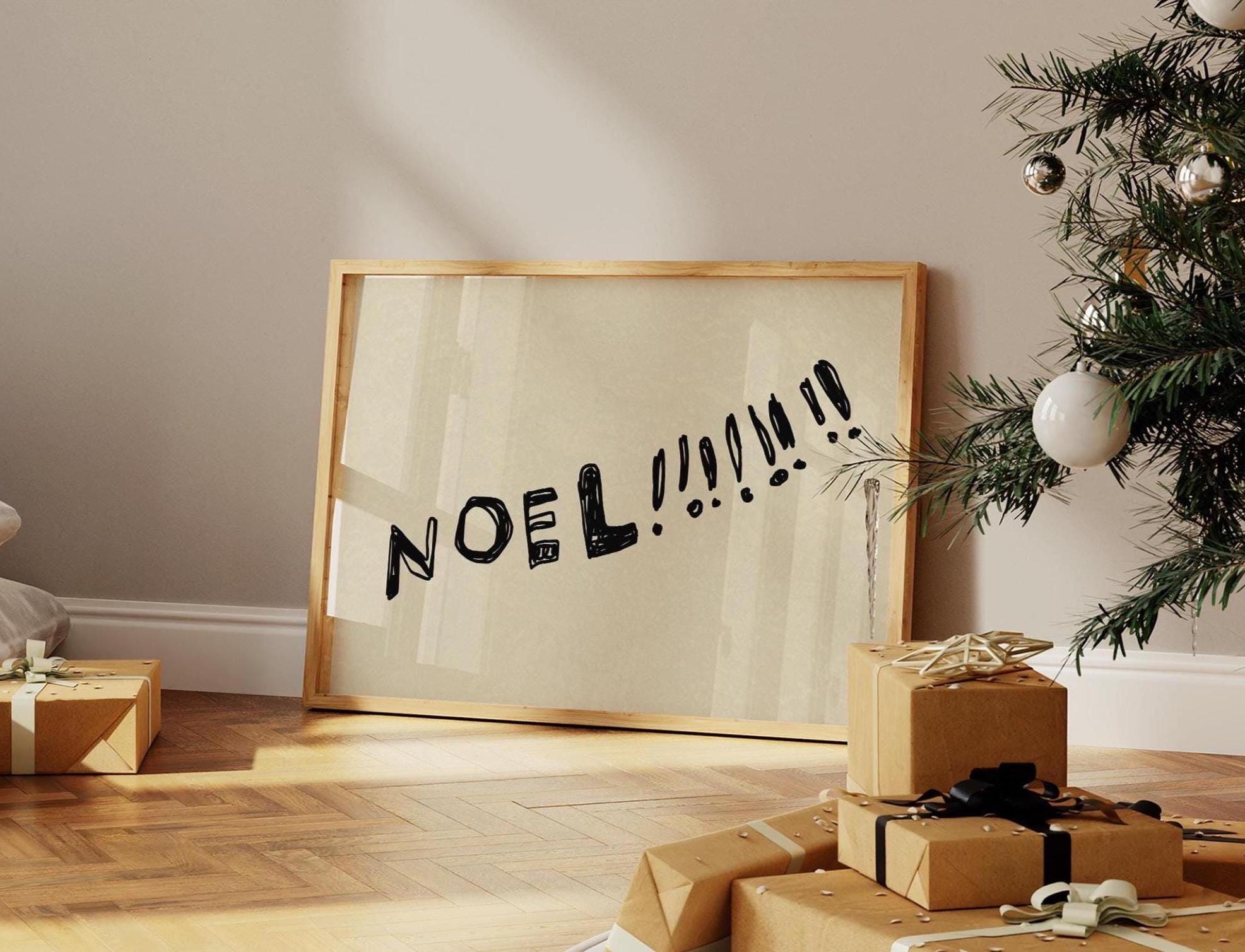 Noel Christmas Print: Funny Holiday Typography, Trendy Wall Art (Digital Download, Horizontal)
