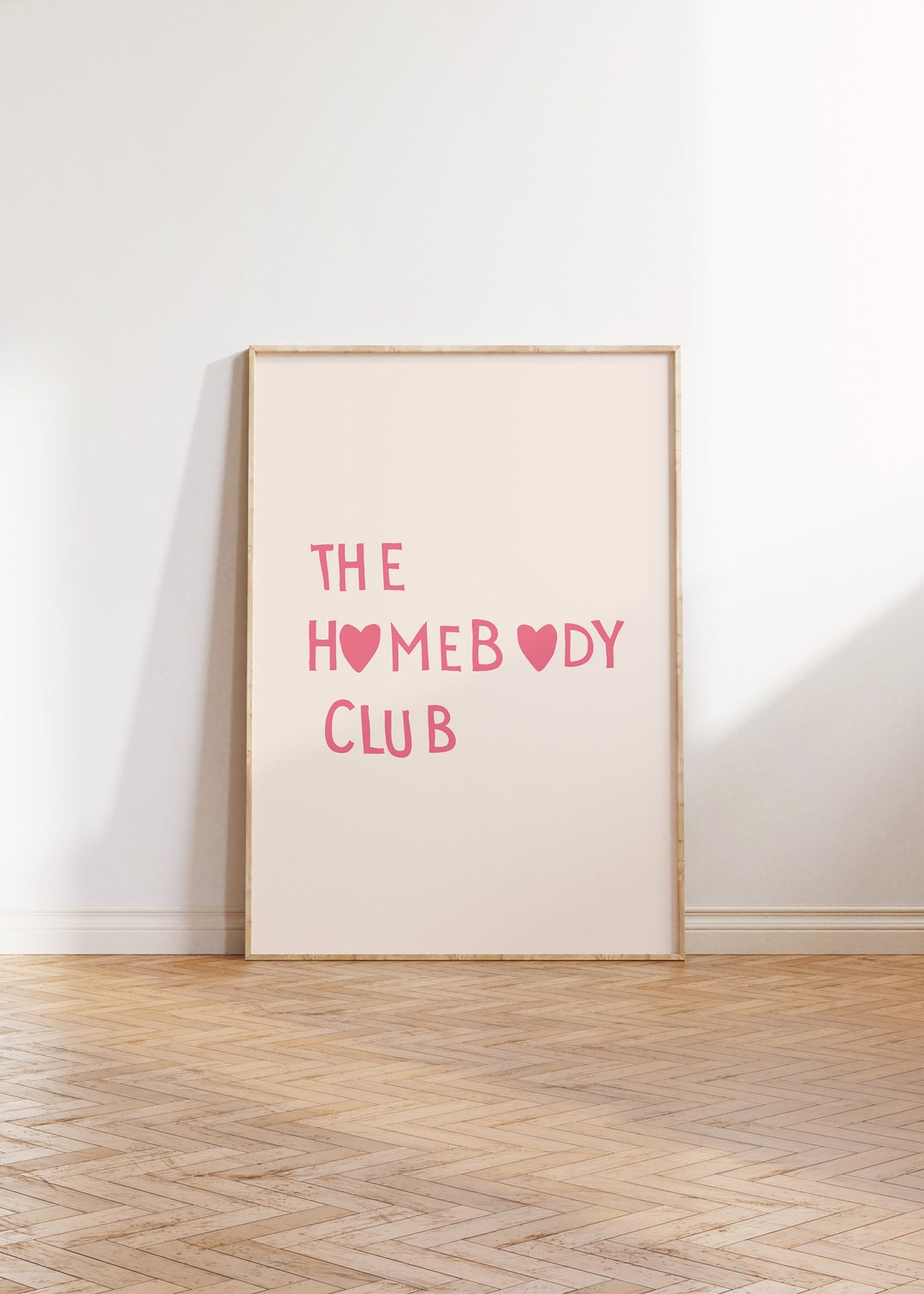 Heart Typography Poster Trendy Living Room Decor Minimalist Heart Print ...