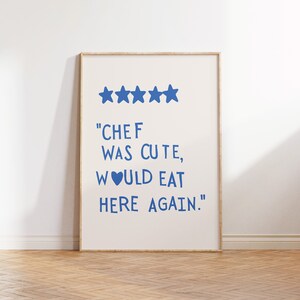 chef was cute aesthetic kitchen print retro wall art... Aesthetic Kitchen Decor Cute Cooking Art Kitchen Wall Art Print ...