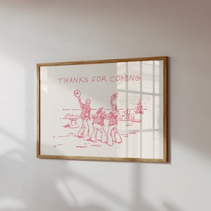 Thanks For Coming Print Vintage Sailor Poster Trendy Living Room Decor Cute Quote Art Aesthetic Horizontal Print Digital Download 1 Print image 4