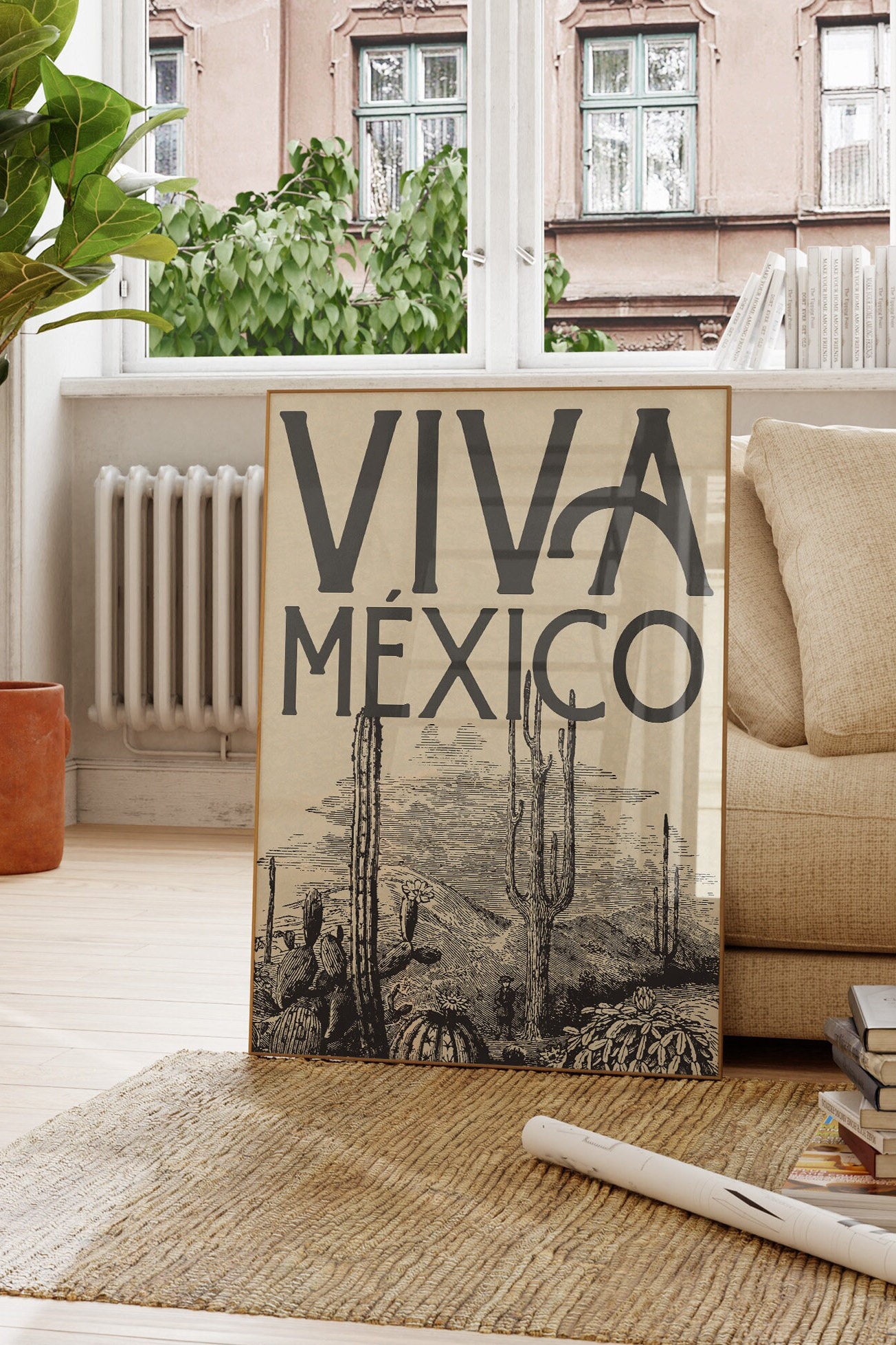Mexico Travel Poster | Vintage Viva Mexico Art Print (digital