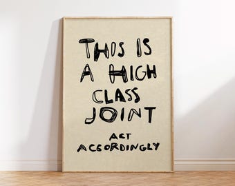 High Class Joint Print: Trendy Living Room Wall Art (Digital Download)