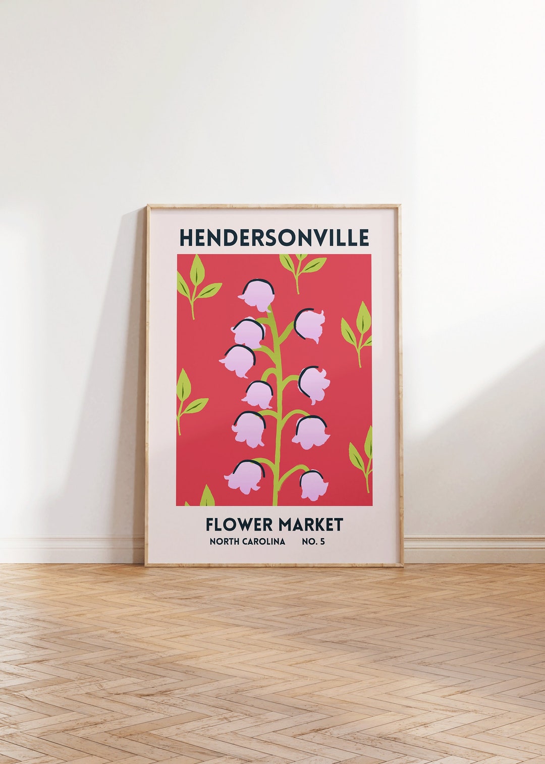 Hendersonville Print North Carolina City Poster Hendersonville NC Print