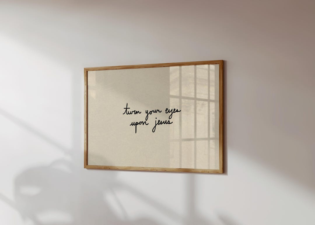 Minimalist Jesus Print: Hand-drawn Typography Poster, Neutral Christian ...