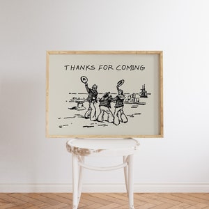 Thanks For Coming Print Vintage Sailor Poster Trendy Living Room Decor Cute Quote Art Aesthetic Horizontal Print Digital Download 1 Print image 8