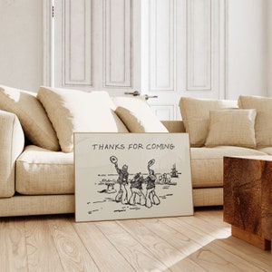 Thanks For Coming Print Vintage Sailor Poster Trendy Living Room Decor Cute Quote Art Aesthetic Horizontal Print Digital Download 1 Print image 5