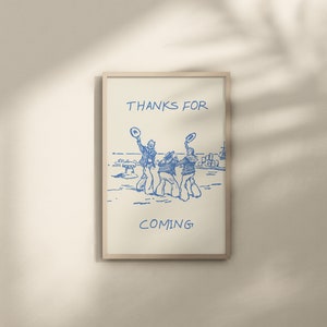 Thanks For Coming Print Vintage Sailor Poster Trendy Beachy Decor Cute Quote Art Aesthetic Apartment Wall Art Digital Download 1 Print image 3