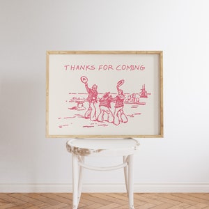 Thanks For Coming Print Vintage Sailor Poster Trendy Living Room Decor Cute Quote Art Aesthetic Horizontal Print Digital Download 1 Print image 8