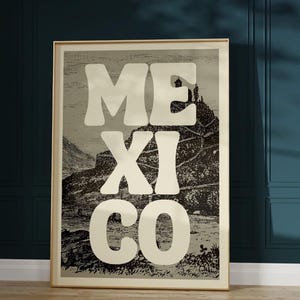 Vintage Mexico Poster Mexico Wall Art Mexico Travel Poster Mexican Poster Mexico Art Print Vintage Wall Art Digital Download 1 Print