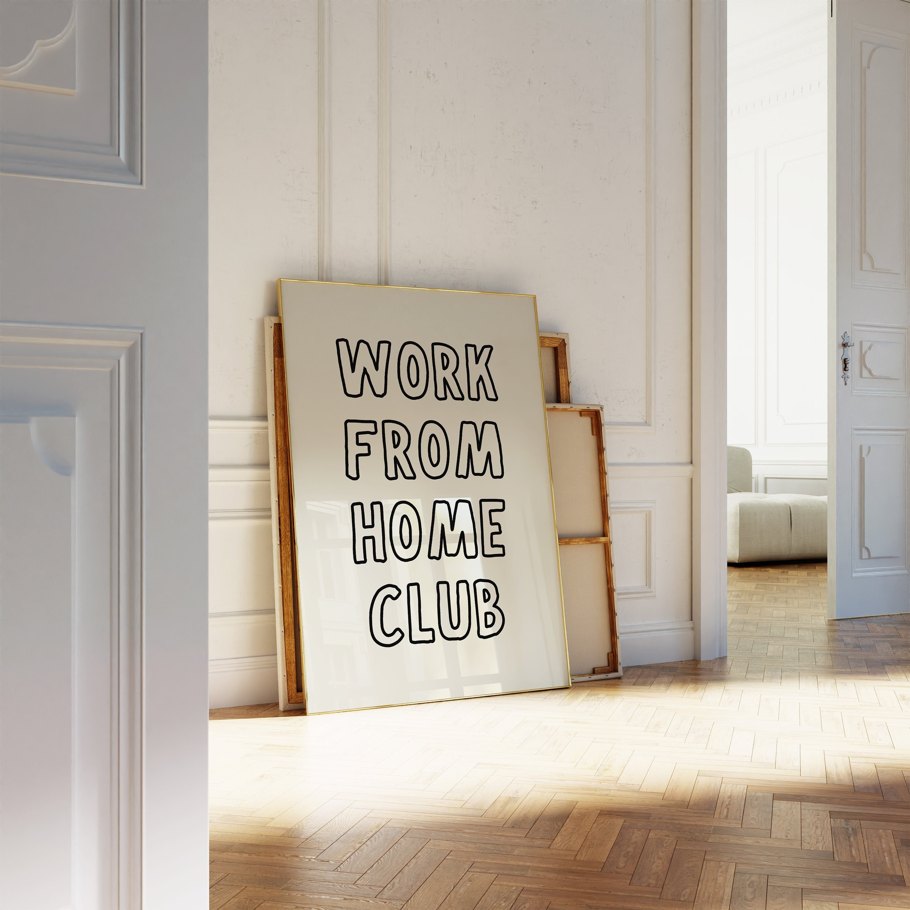Work From Home Club Print: Funny Office Decor (Digital Download)