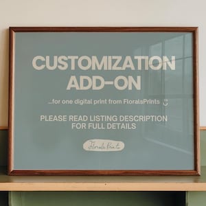 Add-On für einen FloralsPrints-Digitaldruck, benutzerdefiniertes Add-on (digitaler Download)