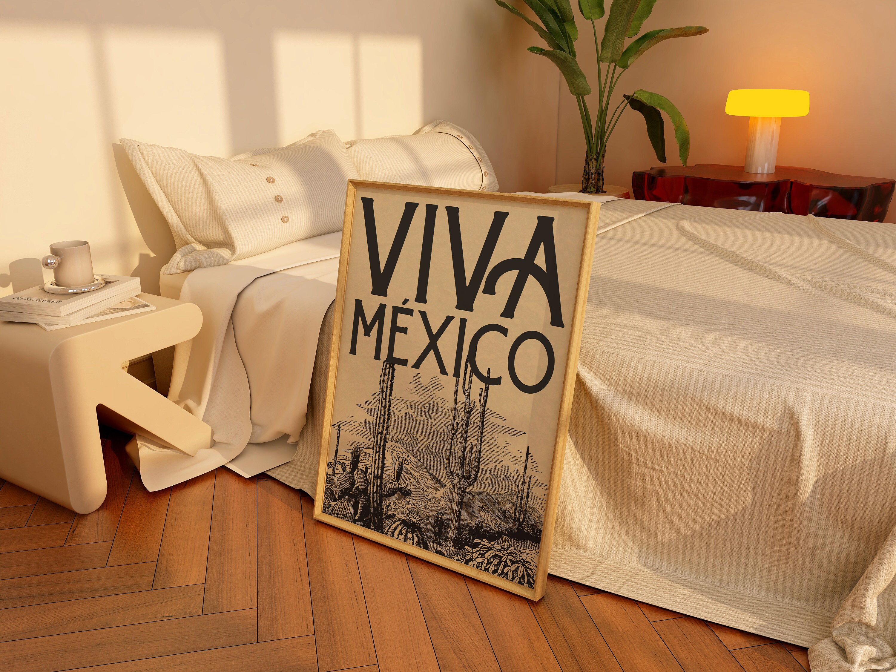Mexico Travel Poster | Vintage Viva Mexico Art Print (digital