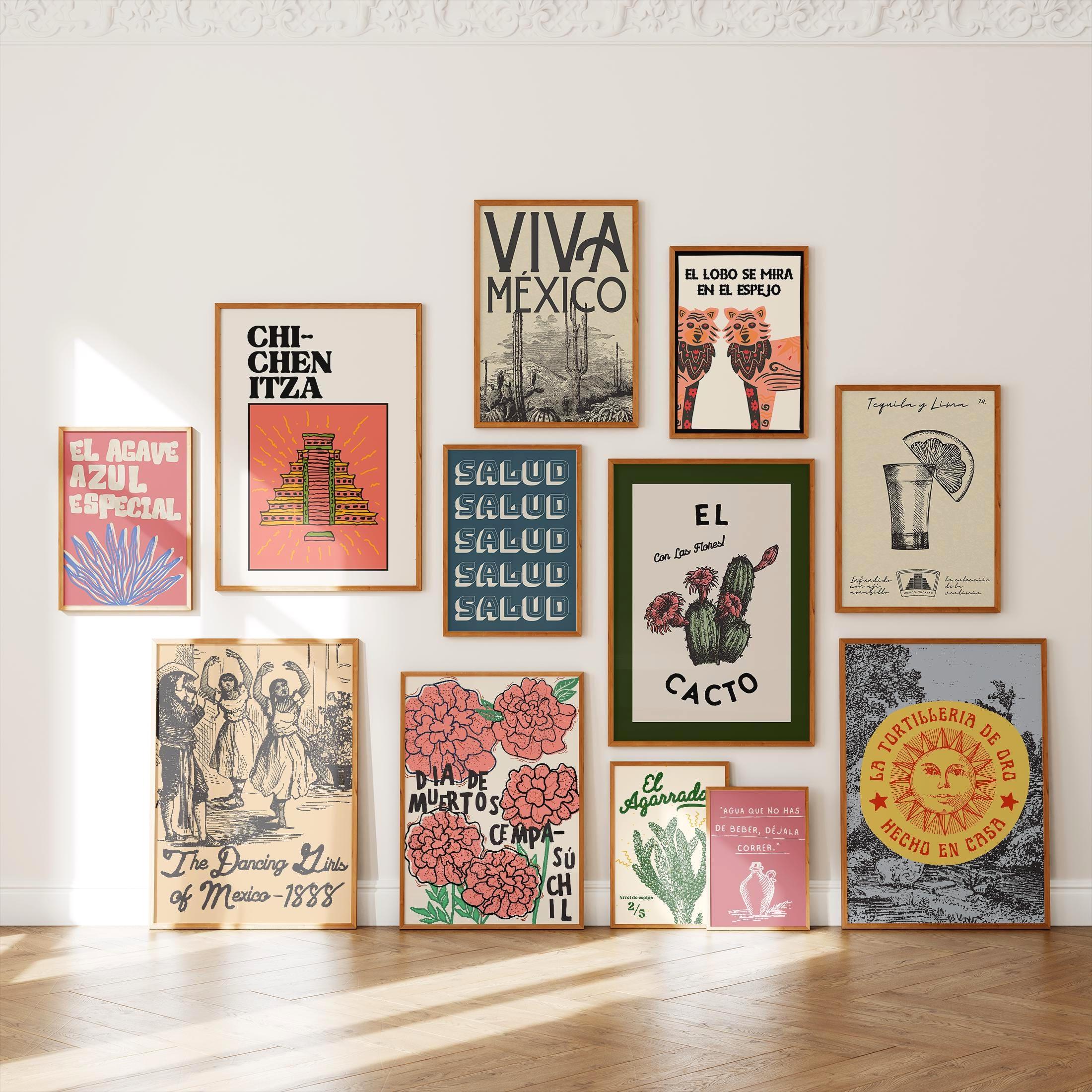 Vintage Mexico Print Set | Retro Spanish Wall Art (digital