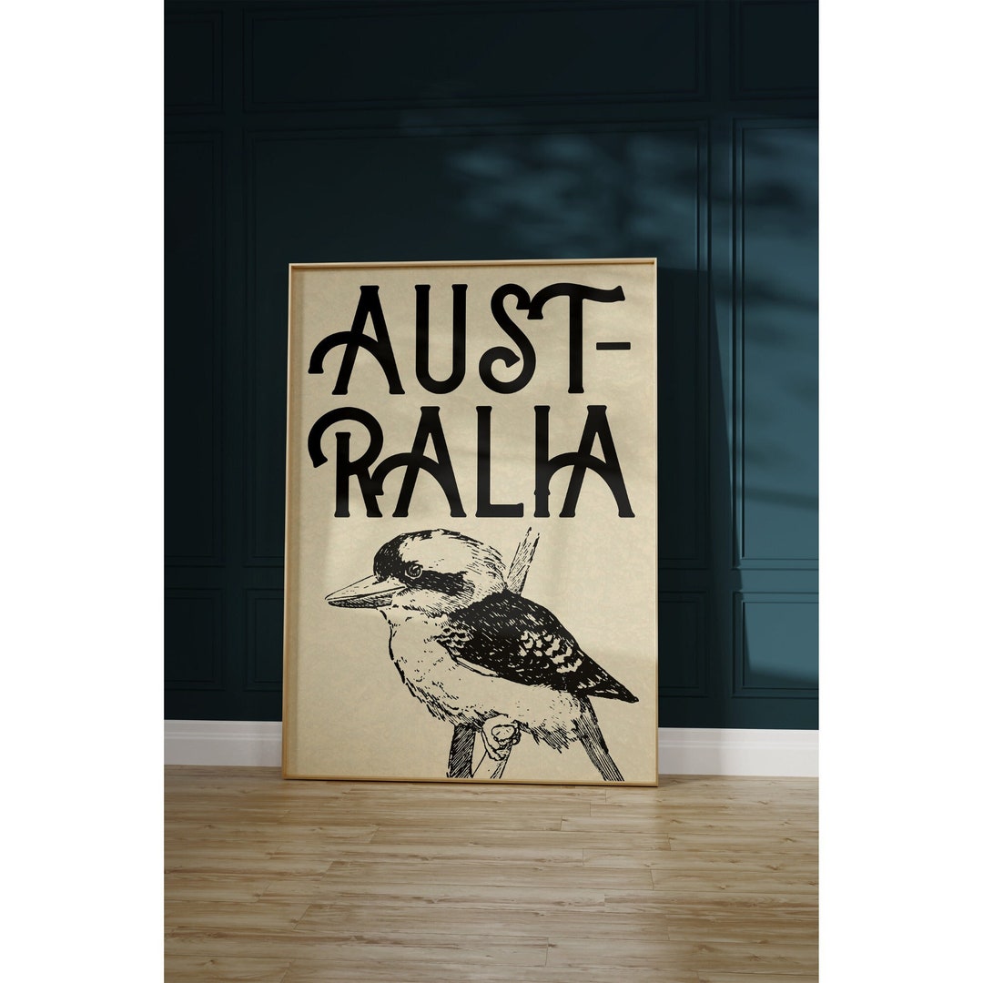 Australia Poster Australia Wall Art Vintage Wall Art Australia Art