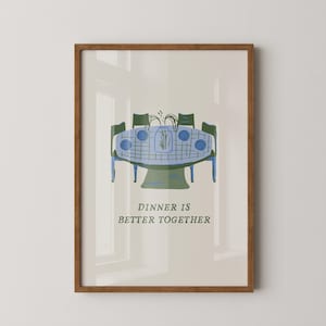 Affiche « Dîner ensemble, c’est meilleur », décoration murale pour salle à manger, décoration pour dîner (téléchargement numérique)