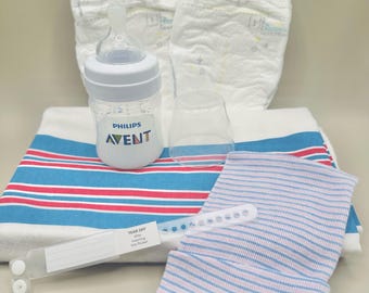 Reborn Baby Bundle Set, Hospital Set, Baby Doll Accessory Gift Set, Faux Milk Bottle
