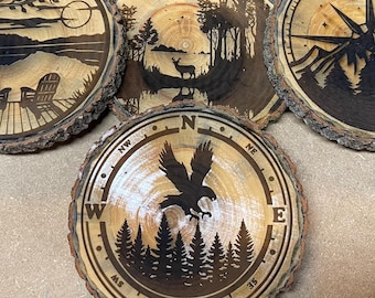 Custom lasered wood Coaster