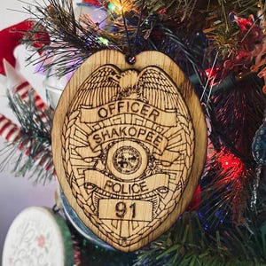 Custom Made Police Badge Ornament