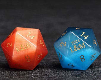 Custom Wedding Dice | Custom Dice D20 | Dungeons & Dragons | DND Dice | Stone Dice | Black Dice | Groom dice | Bride Dice | Marriage dice