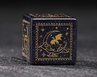 Nebula Blue Sandstone-dobbelstenenset: polyedrische RPG-gamingdobbelstenen / NST-dobbelstenen
