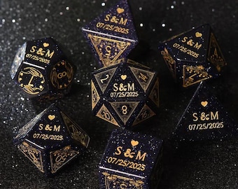 Anpassade partärningar | Anpassade bröllopstärningar | Anpassade tärningar D20 | Dungeons & Dragons | DND-tärningar | Stentärningar | Svarta tärningar | Äktenskapstärningar