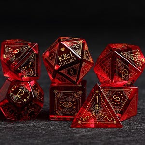 Personalised D20- Custom Wedding Dice | Dungeons & Dragons | DND Dice | Stone Dice | Black Dice | Mother&#39;s Day dice | Father&#39;s Day dice