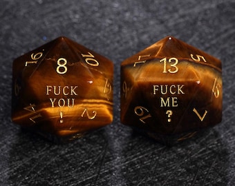 Full Yellow Tiger's Eyel Set - Dungeons and Dragon Raised Dice, RPG Game Electroplated Digital Pixel Art RPG , personalization dcie