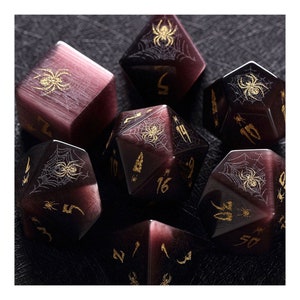 Full Black purple opal - Dungeons and Dragon Raised Dice, RPG Game Electroplated Digital Pixel Art RPG,personalization dcie