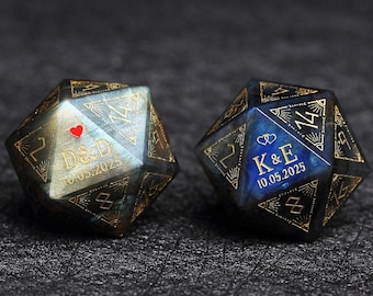12 zodiac signs custom style DND dice | Custom Wedding Dice | Custom Dice D20 | Dungeons & Dragons | DND Dice | Stone Dice | Black Dice