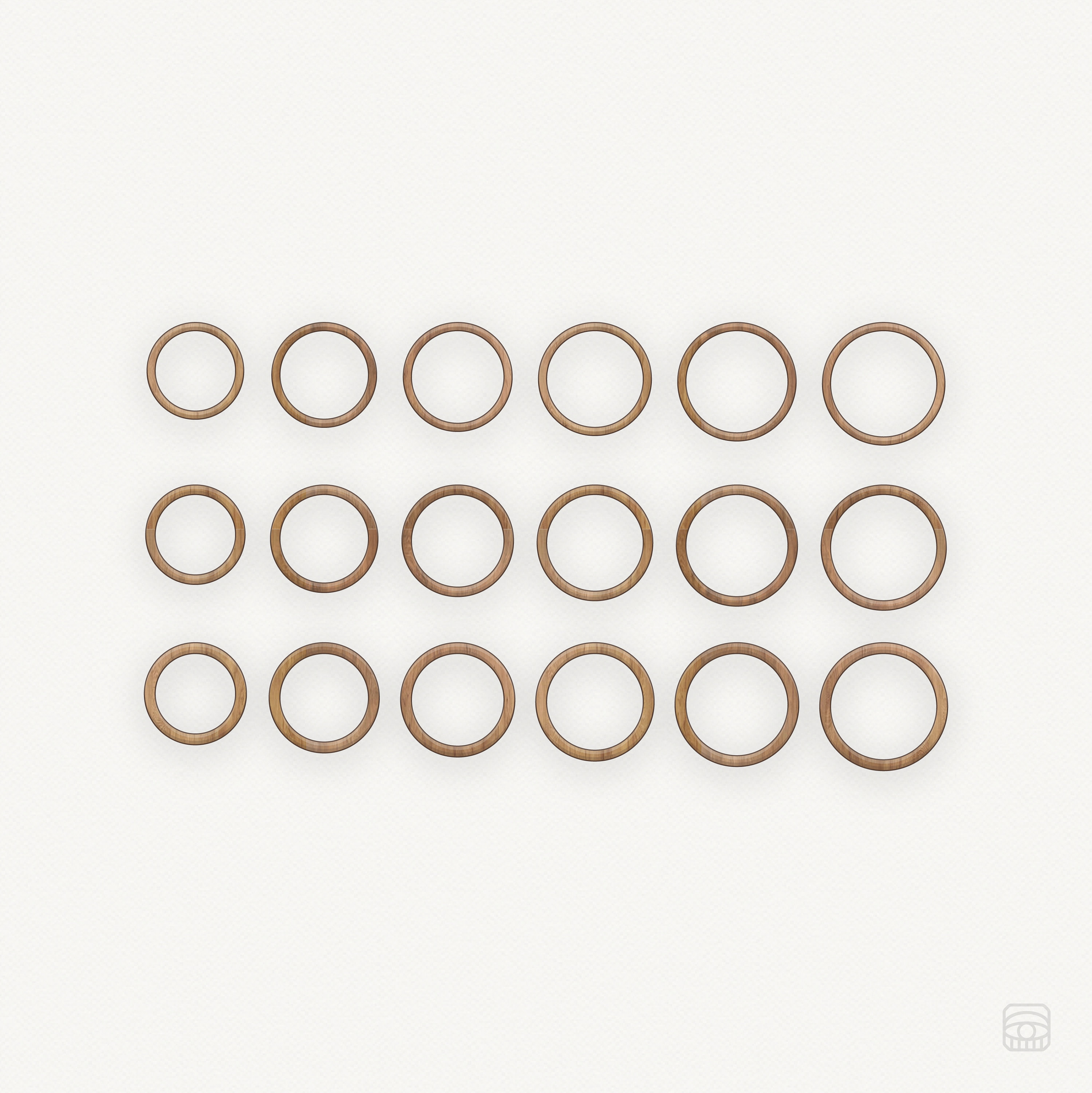 Round File Ring Plain DIGITAL FILE Ring Set Size 5 to 10 Laser Cutter Glowforge Svg Eps ...