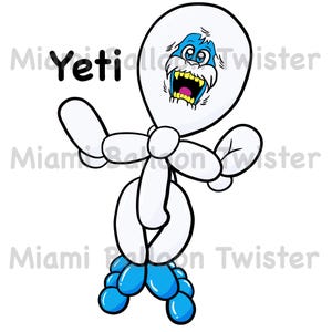 Yeti Balloon Clipart Digital Download