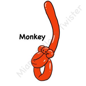 Balloon Clipart - Monkey (wrist bracelet) Digital Download