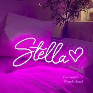 Custom Neon Name Signs for Kids' Bedrooms/Nurseries, Light Up Name Signs for Girls' Bedroom, Battery Operated Name Led Sign, Birthday Decor