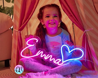 Neon Sign teenage Girl gifts | Neon Name Sign | Nursery Name Sign | room decor for teens | Neon Light | Girls Christmas Gift