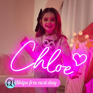 Insegna al neon con nome personalizzato per bambini / Insegna al neon con nome / Insegna con nome per cameretta / Insegna con nome per bambini per arredamento cameretta / Luce al neon / Regalo di compleanno