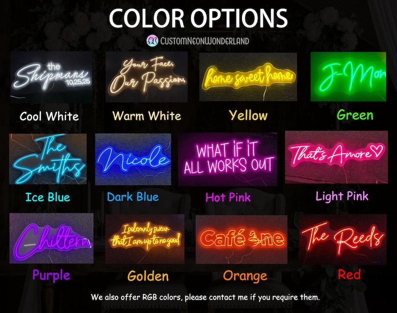 Letrero de neón personalizado para bodas, luz de neón con nombre personalizado, letrero LED para bodas para fondo, letrero con nombre de pareja a pilas, decoración de pared para recepción. imagen 10