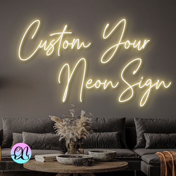 Custom Neon Sign · Neon Name Sign · Last Name Sign · Living Room Decor · Wedding Neon Sign · Neon Wall Art