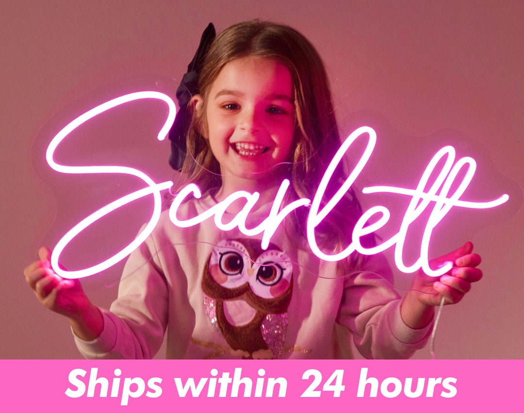 Custom Neon Name Sign for Nursery Decor Custom Neon Sign Etsy