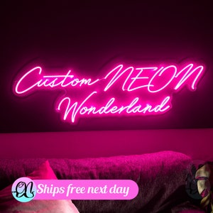 Placa de néon personalizada · Placa de néon para nome · Placa de sobrenome · Placa de néon para crianças · Placa de néon para casamento · Arte de parede de néon · Luz de néon · Alimentada por bateria