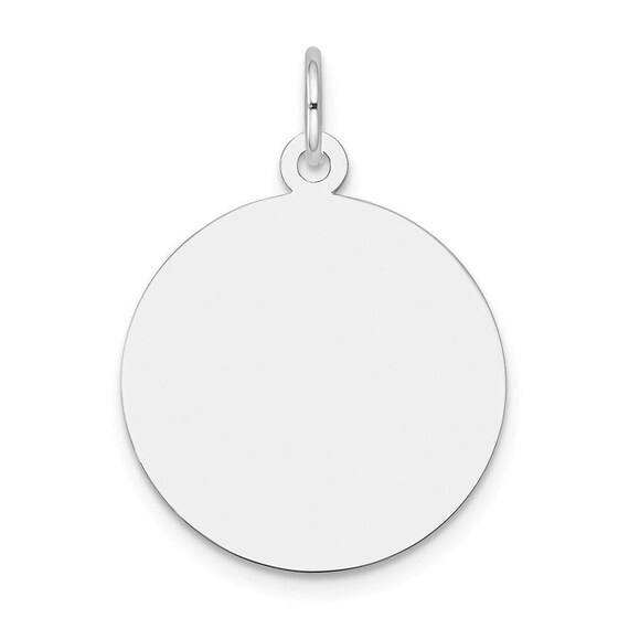 14k Plain .011 Gauge Engraveable Dog Tag with Notch Disc Charm　並行輸入 14k Yellow Gold Solid Polished Plain .011 Gauge Engraveable Round