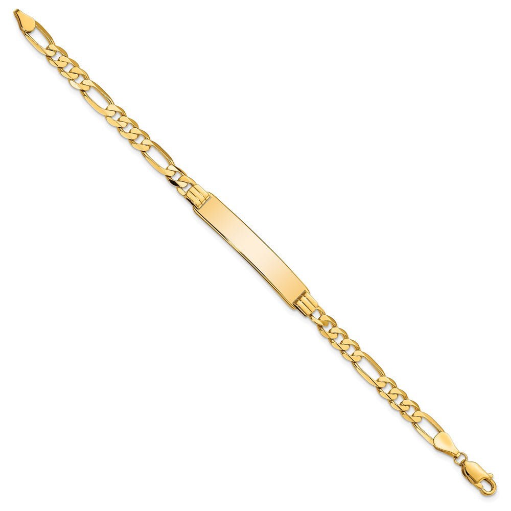 Gold figaro bracelet with name discount