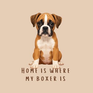 Boxer Dog PNG: Home Decor & Pet Lover Gift (Digital Download