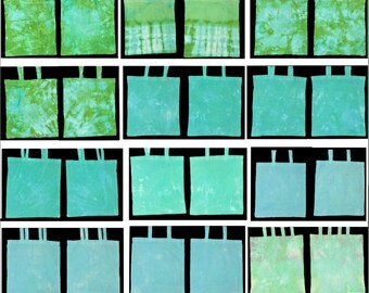 Green Hand Dyed Cotton Tote Bags