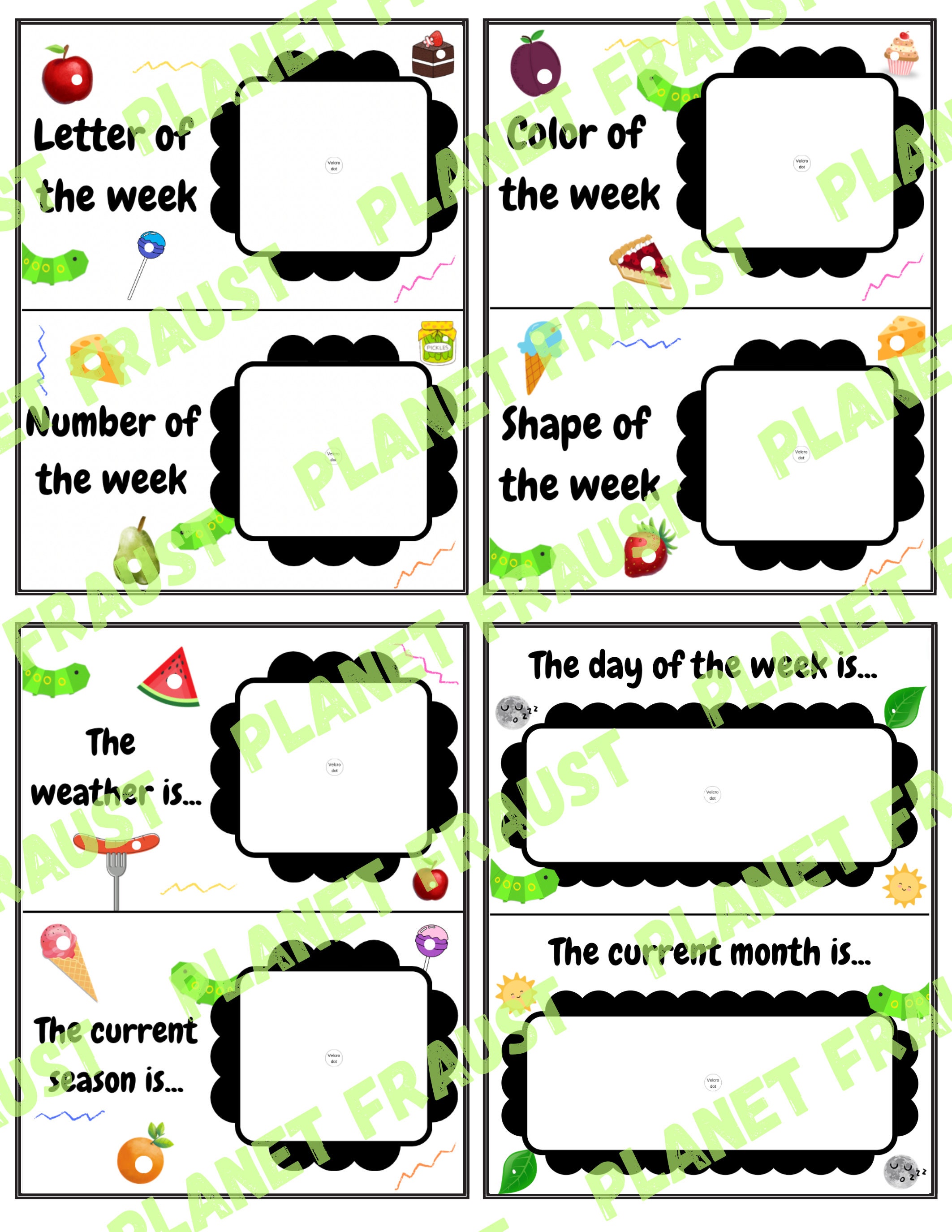 Focus Wall Bundle (hungry Caterpillar Theme) | Circle Time Wall ...