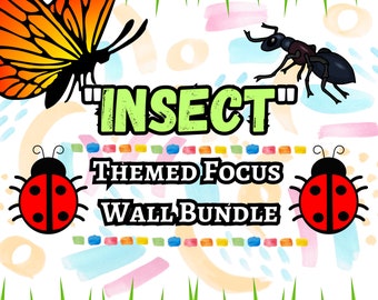 Focus Wall Bundle (Insect Theme) | Circle Time Wall | Daycare Learning | Preschool | Homeschool | Early Childhood Learning | ABC's 123's